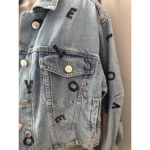 Current Elliott Jean Jacket Baby Trucker Cropped Size 0 (US size 2) msrp $328 - Picture 3 of 10
